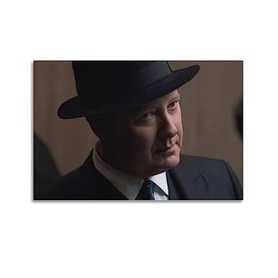 ELedvb The Blacklist Art Poster Raymond Reddington SeriousCanvas Poster Dekorative Malerei Leinwand Wandposter und Kunstbild Druck Moderne Familie Schlafzimmer Dekor Poster 08x12inch (20x30cm) von ELedvb