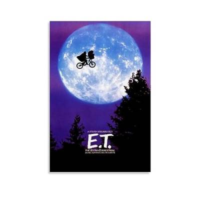 Filmposter E.T. The Extra-Terrestrial (1982), Leinwand-Poster, dekoratives Gemälde, Leinwand-Wandposter und Kunstdruck, modernes Familienschlafzimmer-Dekor-Poster, 20 x 30 cm von ELedvb