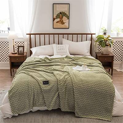 ENEN Kuscheldecke Waffeldecke für Couch, Flanell Weiche Blanket Flauschig Decke Warm Sofaecke Wohndecke Couchdecke für Ganze Saison als Sofaüberwurf (100x120cm,Grün) von ENEN