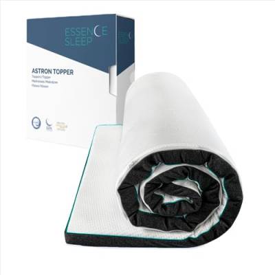 ASTRON Matratzentopper aus Gel Memory Foam mit innovativer Kühltechnologie, 140 x 200 x 4 cm von ESSENCE SLEEP