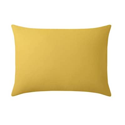 Essix Kissenbezug Bons Jours, Baumwolle, zweifarbig, Gelb, 50 x 70 cm, Gelb von ESSIX