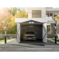 Garage - verzinkter Stahl - Grau - 18,7 m² - NERON von EXPERTLAND