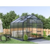 Garten Gewächshaus - Aluminium - 5,9 m² - Anthrazit - ANISSA von EXPERTLAND