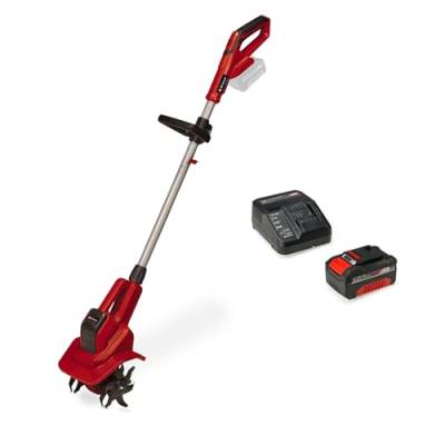 Einhell Akku-Bodenhacke GE-CR 18/20 Li E Power X-Change (18 V, Li-Ion, elektronische Drehzahlregulierung, 4 Hackmesser, Zusatzhandgriff, inkl. 4,0 Ah Akku und Ladegerät) von Einhell