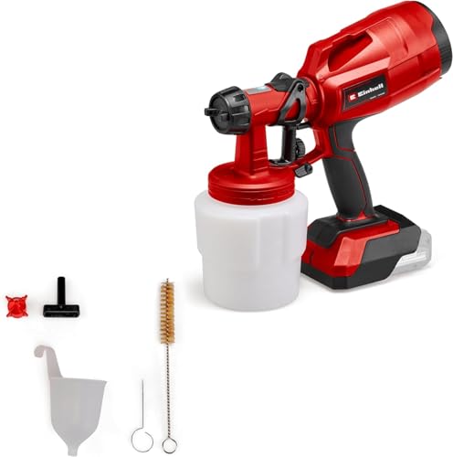 Einhell Akku-Farbsprühsystem TC-SY 18/60 Li-Solo Power X-Change (Li-Ion, 18 V, Förderleistung 650 ml/min, 800 ml Farbbehälter, inkl. 2,0 mm und 2,5 mm Düse, Lieferung ohne Akku & ohne Ladegerät) von Einhell