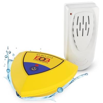 ELEKTROBOCK Pool-Alarm - Schwimmender Bewegungssensor mit 95dB Sirene | Wasser bewegt Sich - Funk-Empfänger löst Lauten Alarm aus | Einfache Installation | IP67 | für alle Pools & Aussenwasser von Elektrobock