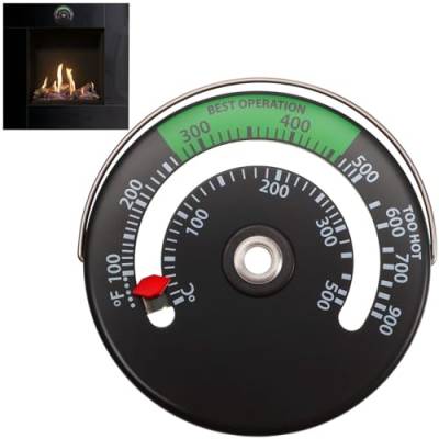 Holzofenthermometer Magnetisches Kaminthermometer Ofenrohrthermometer für Holz-/Gas-/Pelletöfen von Ericetion