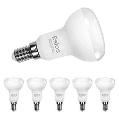 Eslas R50 E14 LED Lampe Warmweiss CRI> 90, 7W 700Lm, 2700K Warmweiß,E14 LED Reflektorlampe, 70W Halogenlampen Ersetzt, 120 Grad Abstrahlwinkel, Nicht-Dimmbar, 6 Stück von Eslas