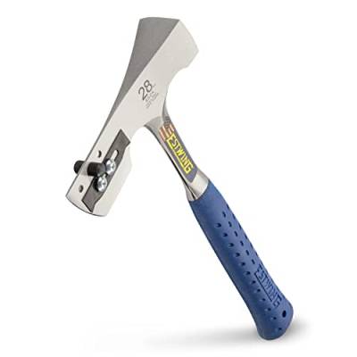 Estwing E3-CA Schindelhammer mit austauschbarer Klinge und Messgerät, gefräste Schlagfläche, silberfarben von Estwing