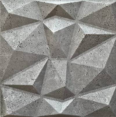 Eurodeco 3D Wandpaneele Dekoren Wandverkleidung Deckenpaneele Platten Paneele Wanddeko Wandtattoos Polystyrol XPS Styropor 50x50cm /20m²-80 Stück Diamant Betonlook 43 von Eurodeco