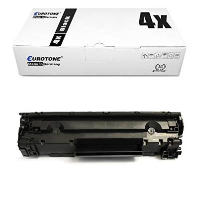 4X Eurotone kompatibler Toner für HP Laserjet P 1002 1101 1102 1103 1104 1106 1108 1109 WL w W ersetzt CE285A 85A von Eurotone