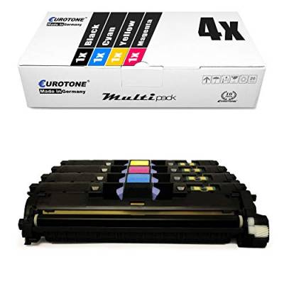 Eurotone 4X Premium Toner kompatibel für HP Color Laserjet 1500 2550 2820 2840 L LN TN AIO, Q3960A Q3961A Q3962A Q3963A Black Cyan Magenta Yellow von Eurotone