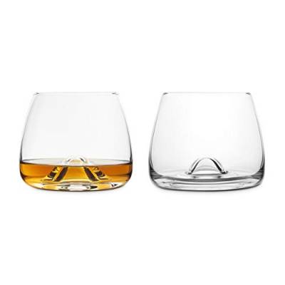 Final Touch 100% Lead-Free Crystal Whisky Glasses Whiskey Gläser Whiskeygläser Kristallglas Hergestellt mit DuraSHIELD Titanium verstärkt für erhöhte Haltbarkeit Hoch 9 cm 300ml - Packung mit 2 Stück von Final Touch