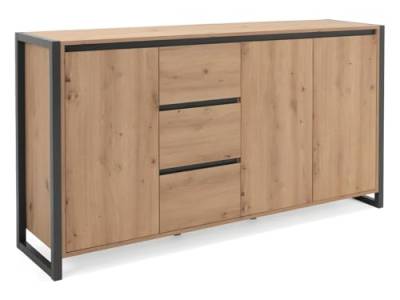 FINORI Sideboard Denver in Artisan Eiche und Anthrazit Industrial Look Kommode 160 x 88 cm von FINORI