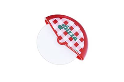 FISURA – Origineller Pizzaschneider. Pizzaschneider mit einem lustigen Rad. Pizzaschneider aus rostfreiem Stahl und ABS. Maße: 7,5 x 5,5 Zentimeter.… (Vichy, rot) von FISURA