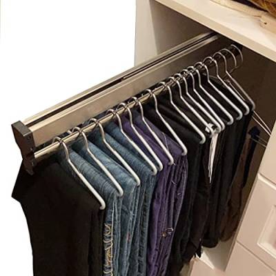 Kleiderstange, ausziehbare Kleiderstange, 30–60 cm, Kleiderstange, Schrank-Organizer für Hosen und Mäntel (600 mm) von FKKPRVAX