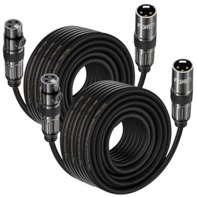 FORE Mikrofonkabel XLR Stecker auf XLR Busche Kabel 10.5m 2-Stück von FORE