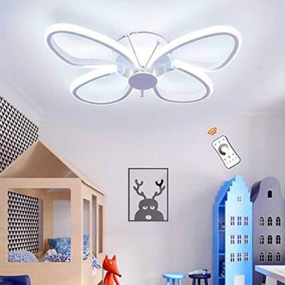 LED Deckenleuchte Kinder Deckenlampe Kinderzimmer Mädchen Junge Schlafzimmer Dekoration Lampe Schmetterling Form Acryl Lampenschirm Modern Design Kronleuchter Für Wohnzimmer Schlafzimmer Esszimmer von FUMIMID