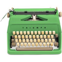 Schreibmaschine Grün, Vintage Triumph Gabriele 1, Retro, Qwertz, Geschenk von FWtypewriters