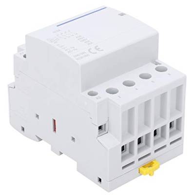 Haushaltsschütz, Wechselstromschütz 4NO Spannungsschütz 63A 400V AC/DC DIN-Schienenmontage Modulares Schütz Spulenschalterschütz, elektrisches Zubehör(AC/DC 24V) von Fdit