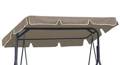 Ferocity Universal Sonnendach für Hollywoodschaukel Dach-Plane ca 210 x 145 cm für Garten-Schaukel Dachplane Ersatzdach Beige [101] von Ferocity