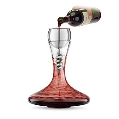 Final Touch Stainless Steel Edition TWISTER Red Wine Aerator & DECANTER Weinbelüfter Weindekantier karaffe von Final Touch