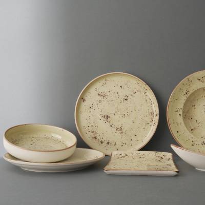 Speiseteller Olive I (6er-Set) von Fine Dine Earth Colours