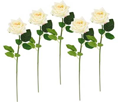Rose künstlich Deko Blumen Seidenrosen einzeln Bouquet Hochzeit Mittelstücke Dekorationen Floristik Einzelblume Stielblume Knospen Blütenzweig Zweig Blüten Kunstblume Blumen Dekozweig Kunstzweig von Flair Flower