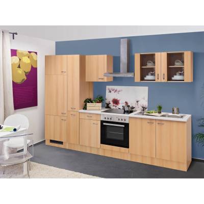 Flex-Well Classic Küchenzeile Nano 300 cm Buche Nachbildung von Flex-Well Classic