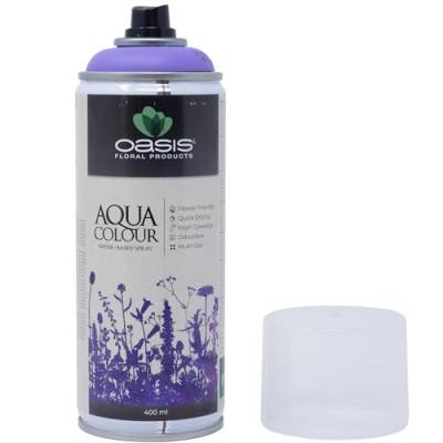 Flowerbox OASIS Sprayfarbe Aqua Colour Spray Milka 400 ml Sprühlack seidenmatt matt für Außen und Innen von Flowerbox