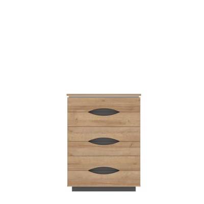 Forte INVERELL Sideboard mit 6 Schubladen, Holzwerkstoff, Riviera Eiche/Uni Wolfram Grau, B x H x T: 81,4 x 108,2 x 41,8 cm von Forte Möbel