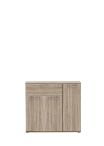 Forte NIKO Kommode mit 1 Schublade und 3 Türen, Holzwerkstoff, Sonoma Eiche, B x H x T: 89,6 x 81,7 x 28,9 cm von Forte Möbel