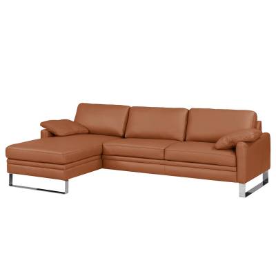 Fredriks Ecksofa Laureto II Cognac Echtleder 250x85x169 cm (BxHxT) Modern von Fredriks