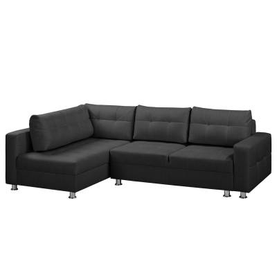 Fredriks Ecksofa Upwell Anthrazit Strukturstoff 266x72x167 cm mit Schlaffunktion und Bettkasten von Fredriks