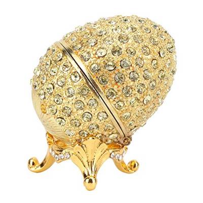 Fydun Faberge Ei Stil dekorative Schmuck Organizer Trinket Box Handgemalte emaillierte Vintage Osterei Dekoration Geschenk für Home Decor von Fydun