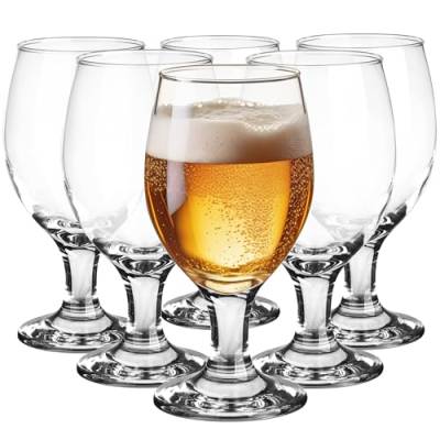 Glasmark Krosno Gläser-Set Für Bier 0,36 Liter Biergläser Pokal Gläser Für Craft Beer Biertulpe Bierglas Trinkglas Glas Für Cocktail Cocktailgläser Spülmaschinenfest 6 x 360ML von Glasmark KROSNO 1992