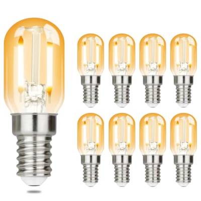 GBLY E14 LED Warmweiss Glühbirne: 8 Pack T22 Vintage LED Lampen 2W Retro Edison Sockel Birne 2700K Warmweiß Leuchtmittel Energiesparlampe Kühlschranklampe Light Bulb nicht Dimmbar von GBLY