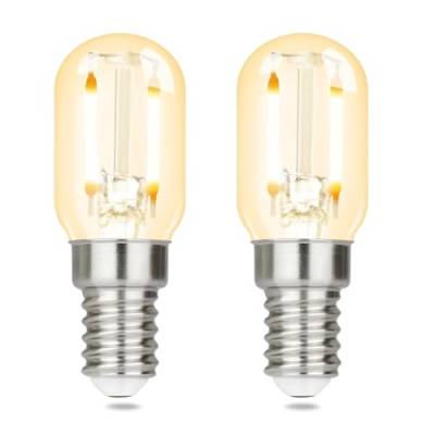 GBLY E14 LED Warmweiss Glühbirne - 2 Pack - Vintage LED Lampen T22 Retro Birne 2W 2700K Warmweiß Edison Leuchtmittel E14 Lampenfassung Kühlschranklampe Light Bulb Energiesparlampe - Nicht Dimmbar von GBLY