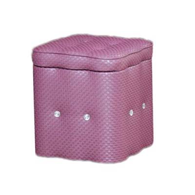 GELISURE Aufbewahrungshocker Fußhocker PU Home Fußhocker Würfel Spielzeug Aufbewahrungsbox Hocker Sitzhocker Praktische Fußstütze Bequem und langlebig (Color : Purple) von GELISURE