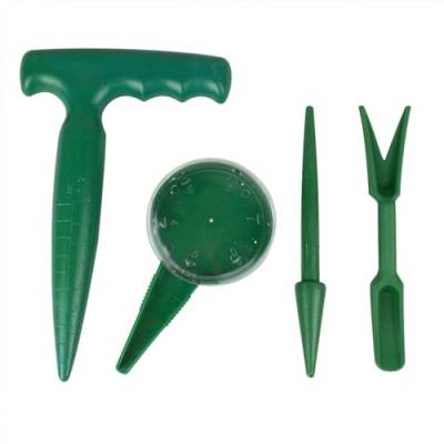 4pcs Pflanzhilfe Garten, Blumenzwiebel pflanzholz Werkzeuge, aus hochwertigem Kunststoff, Pflanzhilfe, Seed Dispenser, Pflanzhilfe für Garten, Setzholz Pflanzen, Grün von GHEART