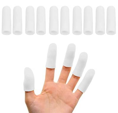 GHEART Fingerschutz, Fingerschutz, Fingerschutz, Fingerschutz, Silikon-Fingerschutz, ideal für Finger, Ekzemen der Hände, Fingerrisse, Hornhaut, 5 Paar von GHEART