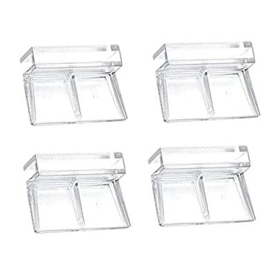 GHEART Schutzclips aus Glas für Aquarium, Clips für Aquarium, Halterungen aus Acryl, Zange für Fischtank, Zubehör für Aquarium, 6 mm dickes Glas), 4 Stück von GHEART