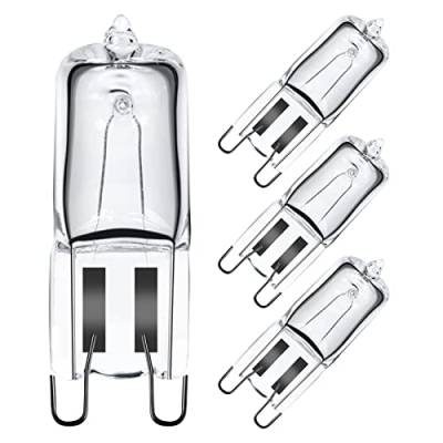 Halogenlampe G9 40W 230V Backofenlampe, G9 Halogen Leuchtmittel für Backofen, Mikrowelle, Oleranz bis 300 Grad C, 4er Pack von GMY