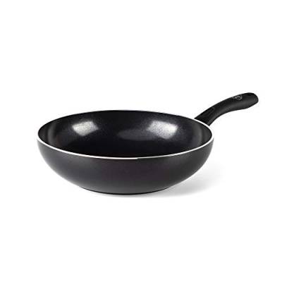 GreenChef Diamond Gesunde keramische Antihaft Wok Pfanne 28cm/3,7 Liter, PFAS-frei, induktionsgeeignet, spülmaschinenfest, Schwarz von GreenChef