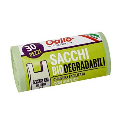 GALLO Biologisch abbaubarer und kompakter Taschenverschluss mit Griffen, 53 x 68 cm 30 l Medium von GALLO
