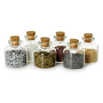 Ganzoo Mini-Fläschchen Glas + Korken, Dekoration, Spund-Flasche, Basteln, 20ml 6er Set von Ganzoo