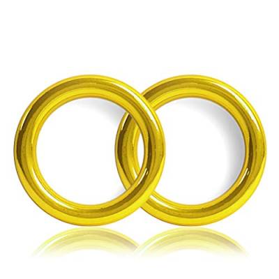 O - Ring aus Druckguss 25mm, 2er Set, DIY Hunde-Leine/Hunde-Halsband, nichtrostend, Ideal mit Paracord 550, Farbe: gelb von Ganzoo