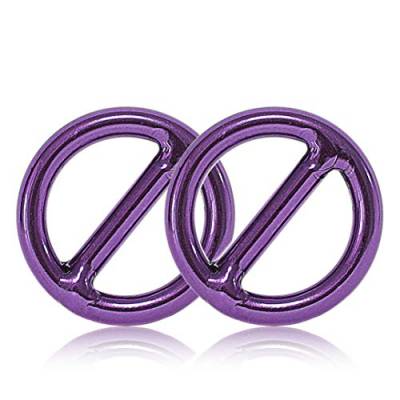 O - Ring 20mm mit Steg aus Stahl, 2er Set, DIY Hunde-Leine/Hunde-Halsband, nichtrostend, Steg-Ring ideal mit Paracord 550, geschweißt, Farbe: violett von Ganzoo
