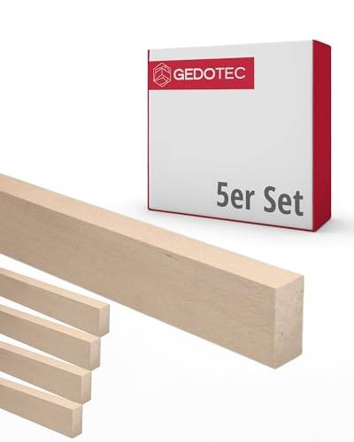 Gedotec Holzleisten zum basteln - Holzbretter zum bauen aus Buchen-Holz 100 cm | 5 Stück 20x40x950 mm | BASIC | vielseitiges Holz zum Basteln und Bauen von verschiedenen Objekten | Fensterbank holz von Gedotec