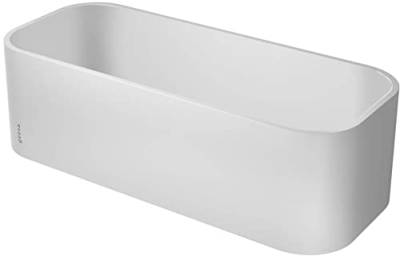 Geesa Frame Duschkorb, als Duschablage oder Wandregal zu verwenden, Kunststoff, Farbe: Weiß, 250 x 80 x 110 mm von Geesa